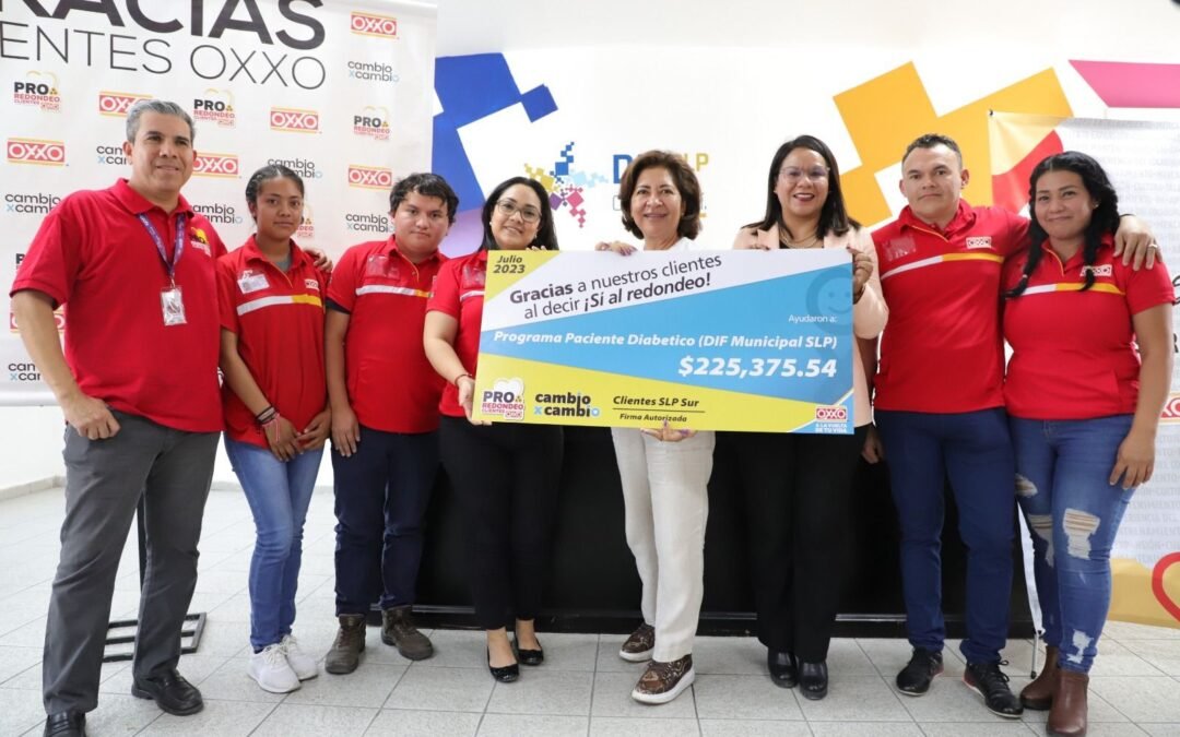 DIF Municipal beneficiará a potosinos con diabetes, gracias a donativos en Oxxo: Presidenta Estela Arriaga