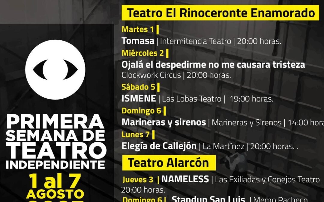 Arranca Primera Semana del Teatro Independiente del Gobierno de la Capital