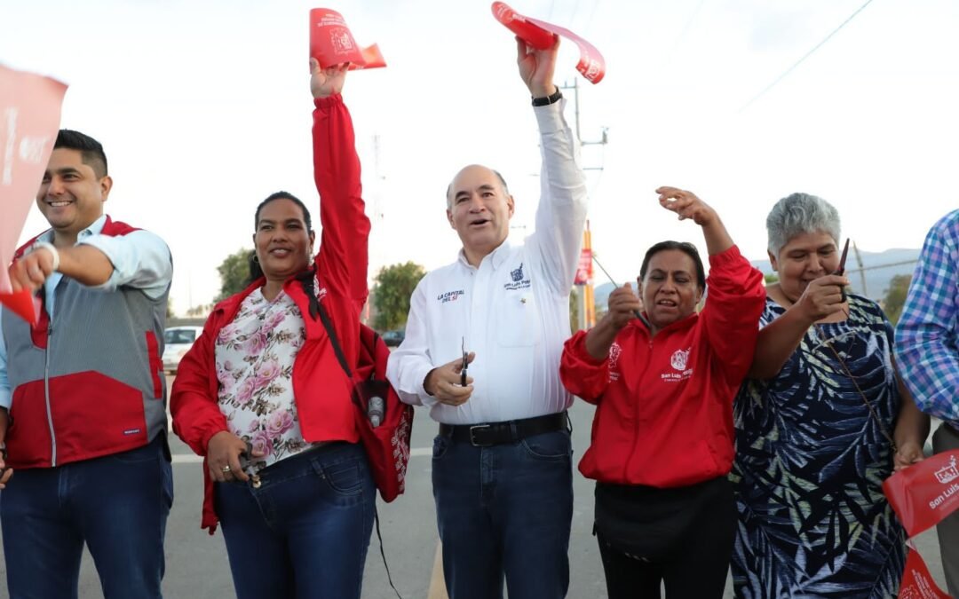 Movilidad y calidad de vida para los habitantes de Villa de Pozos, con la rehabilitación de la calle Camino a Los Castillo que entregó el Alcalde Galindo