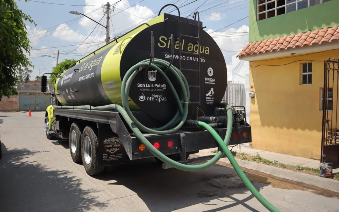 Por disminución de niveles de agua, se suspende temporalmente entrega de agua en pipas.