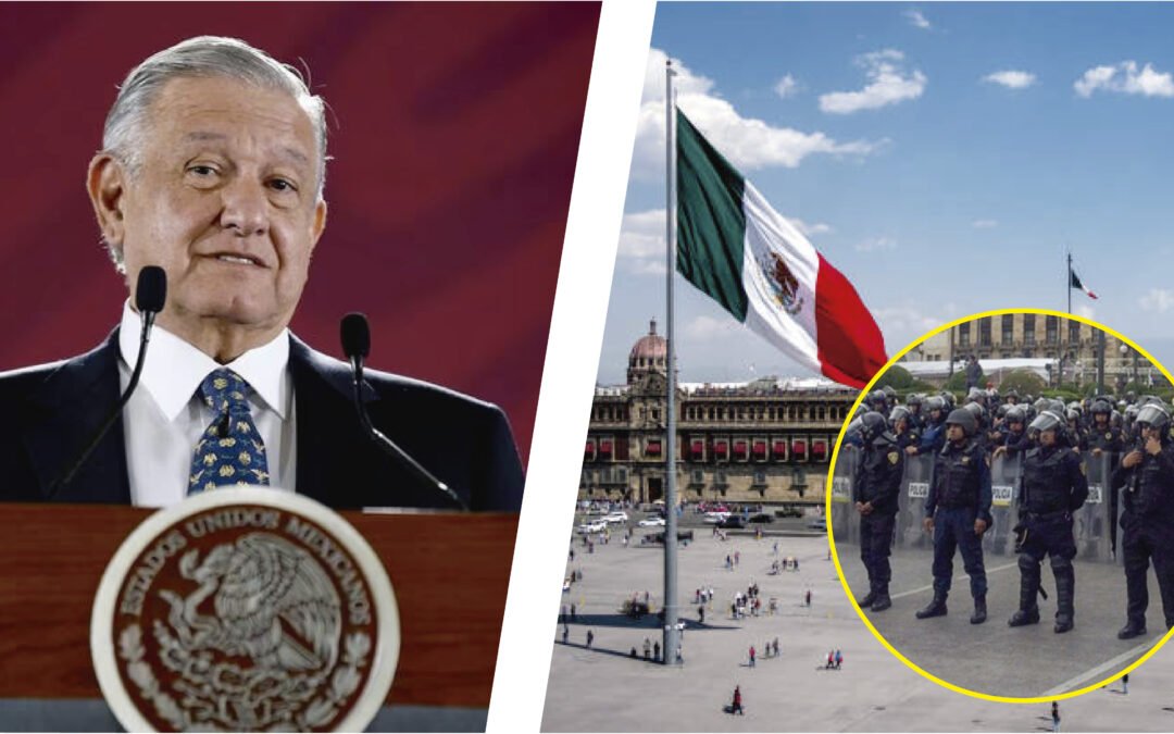 CUAL TIRANO, LÓPEZ OBRADOR IMPIDE PROTESTA EN PLAZA PÚBLICA