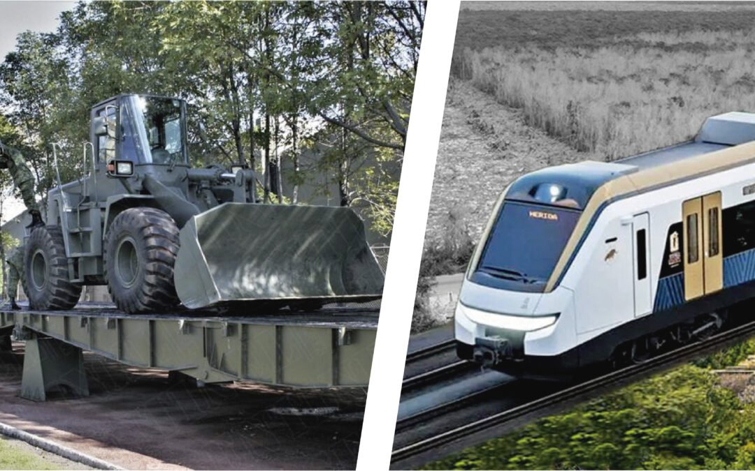 MAQUINARIA DEL EJÉRCITO, EN OBRAS DE TREN MAYA Y DOS BOCAS