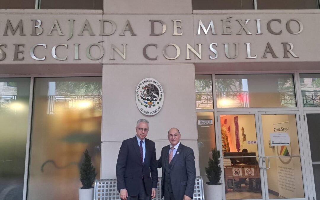 Alcalde Enrique Galindo fortalece vínculos con comunidad mexicana en EU; se reúne con cónsul de México en Washington, DC