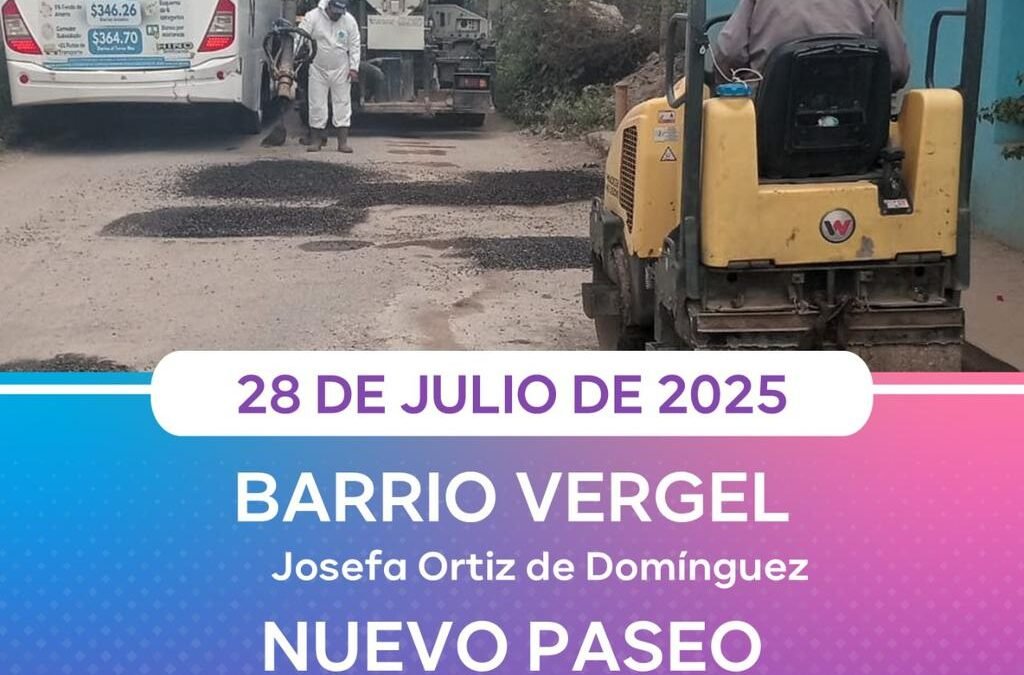 Gobierno Municipal continúa los trabajos de bacheo en diversas zonas de la ciudad