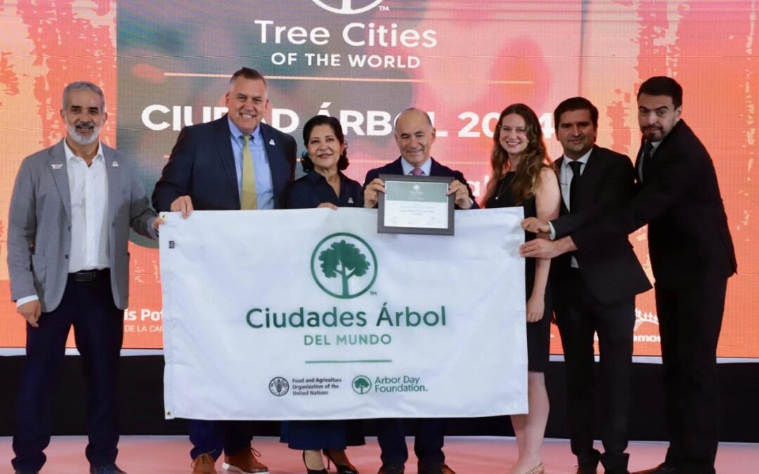 San Luis Capital recibe por tercer año consecutivo el distintivo internacional “Ciudad Árbol del Mundo”