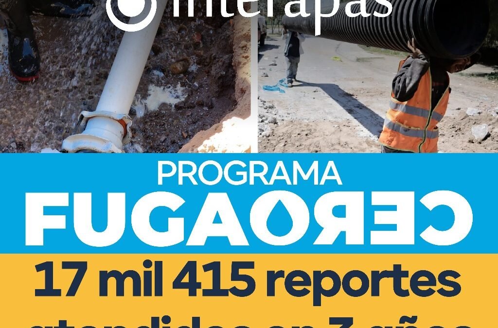 Programa Fuga Cero: más de 17 mil reportes ciudadanos atendidos en tres años.