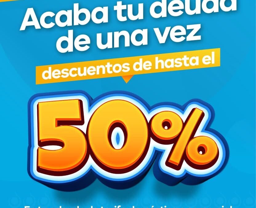 Últimos tres meses para pagar deuda de agua con descuento en Interapas