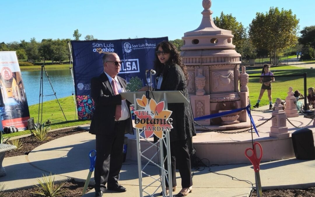 San Luis en Tulsa: Gobierno de la Capital obsequia réplica de la Caja del Agua, que conmemora 45 años como ciudades hermanas