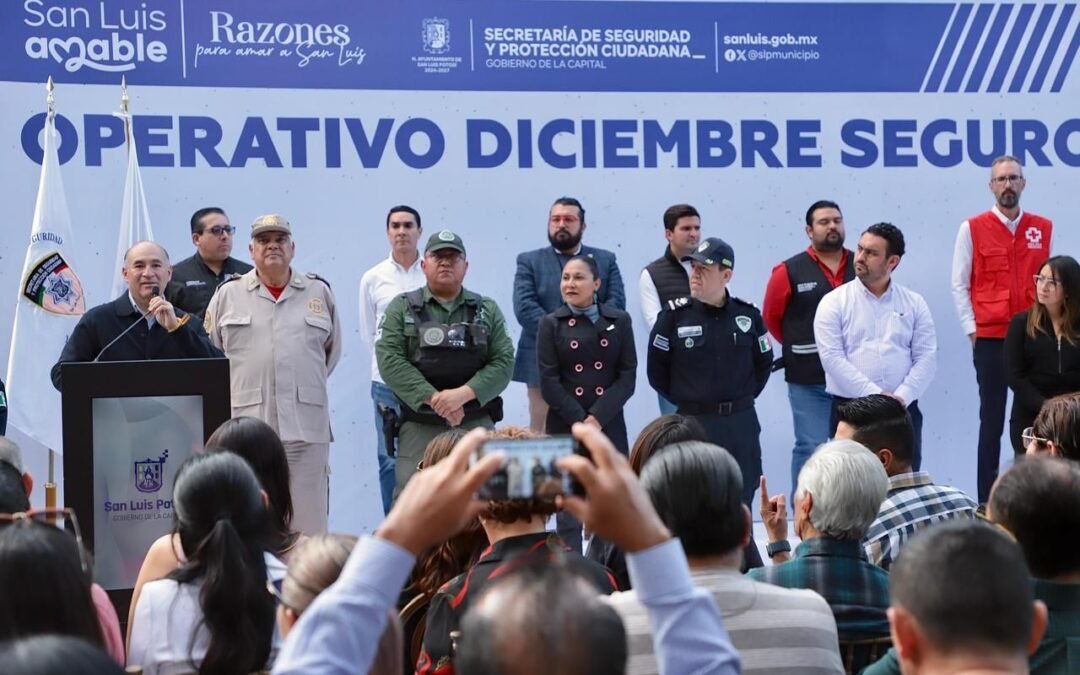 Ayuntamiento de San Luis arranca “Diciembre Seguro 2025” para garantizar seguridad y movilidad en San Luis Capital, en la época decembrina