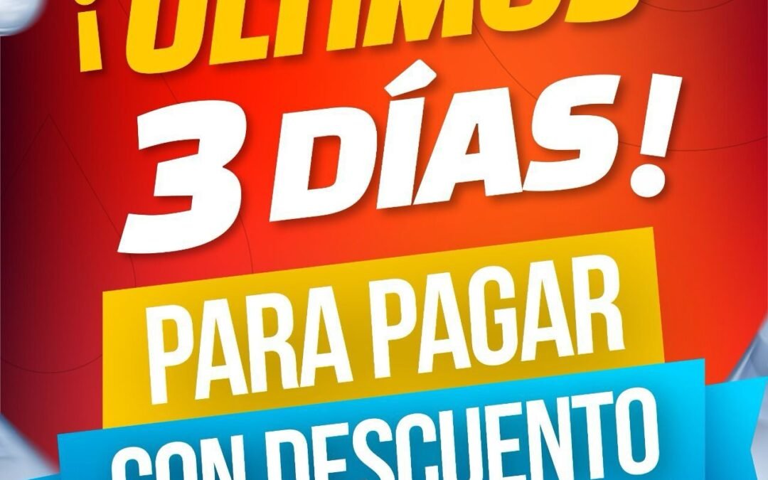 Últimos días para aprovechar los descuentos del programa “Acaba tu deuda de una vez”