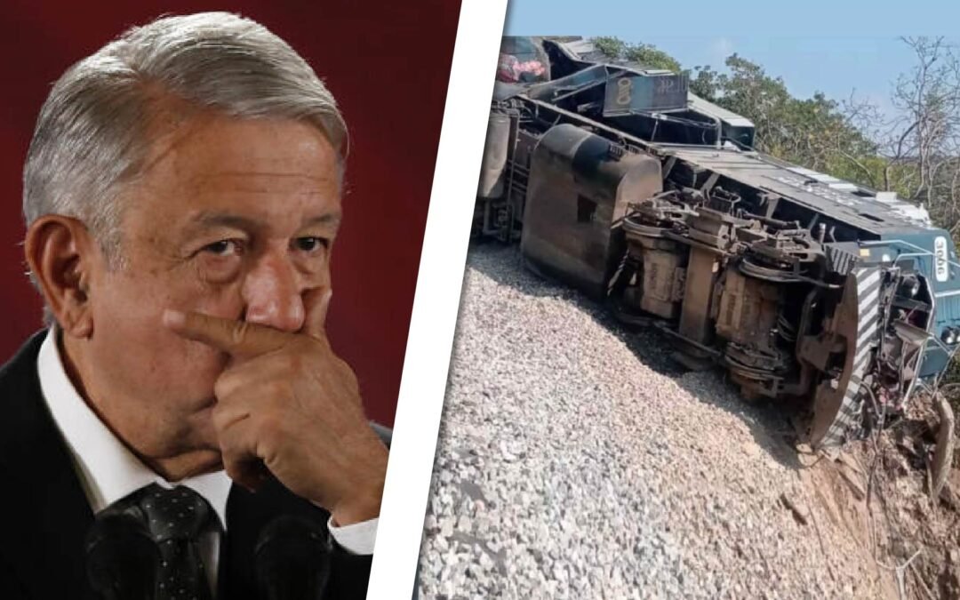 DESCARRILA TREN INTEROCEÁNICO QUE CONSTRUYÓ LÓPEZ OBRADOR