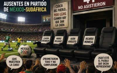 MORENISTAS, AUSENTES EN PARTIDO DE MÉXICO-SUDÁFRICA