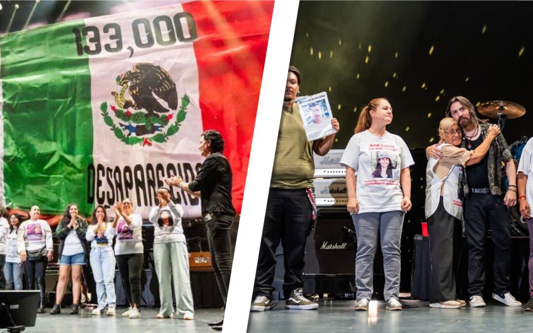 CAIFANES CEDEN EL MICRÓFONO A MADRES BUSCADORAS EN SU CONCIERTO