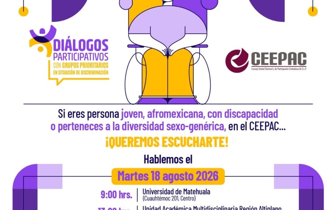 CEEPAC invita a los Diálogos Participativos con grupos prioritarios en situación de discriminación