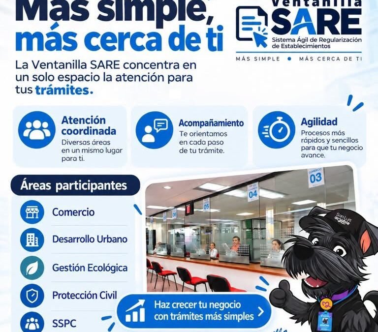 Gobierno Municipal facilita trámites para abrir negocios con Ventanilla Única SARE